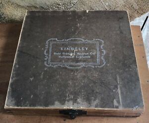 Vintage KINGSLEY Hot Foil Type Boxed Set Italic Font