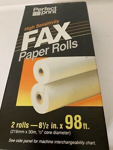 Fax Paper Rolls Perfect Print High Sensitivity Thermal 2 PACK 8.5 1/2&#034; Core