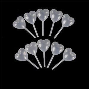 50pcs New Heart Shaped Squeeze Transfer Oils Liquid Pipettes Eye Dropper 4ML HB
