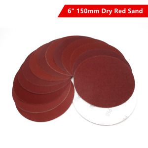 6&#034; 150mm Hook &amp; Loop Aluminum Oxide Sandpaper Sanding Discs Sheet Grit 60- 1000