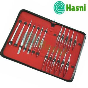 High Quality SET OF 20 CASTROVIEJO MICRO SURGERY NEEDLE HOLDER CURVED+STRAIGHT