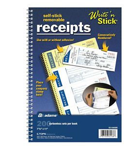 Write &#039;n Stick Receipt Books - 200 ct. - 3 pk.