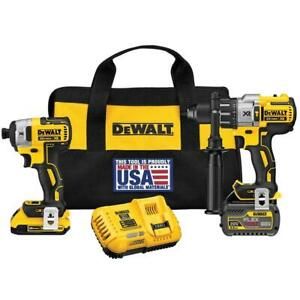 DeWALT DCK299D1T1 20V FLEXVOLT Hammerdrill and Impact Driver Combo Kit