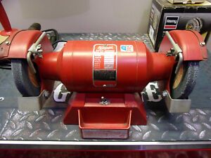 Milwaukee Vintage Red 4935  6” Bench Grinder 1/2&#039;&#039; Arbor 3.8A Made in the USA 
