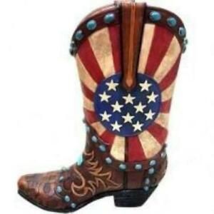 US Flag Boot 5&#034; Pen Holder