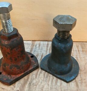 Vintage Machinist Screw Jacks One Iron One Brass