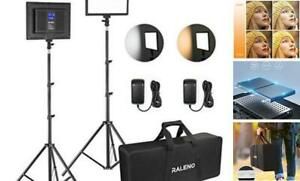 RALENO LED Video Lighting Kits With 75inch Light Stand, 1 Durable Handbag And