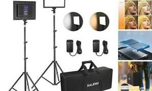RALENO LED Video Lighting Kits With 75inch Light Stand, 1 Durable Handbag And