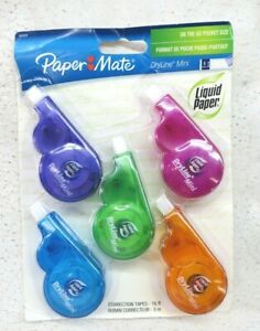 Paper Mate Liquid Paper DryLine Mini Correction Tape 5 Dispensers PAP5032315