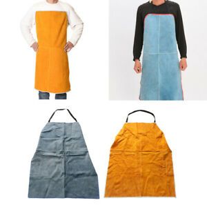 Leather Welding Apron Heavy Duty Protective Work Apron Welder Clothes Adjustable