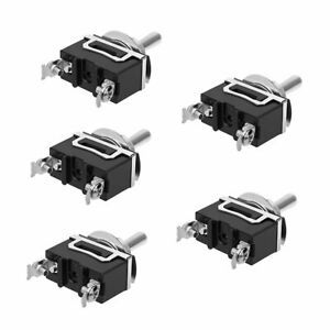 5-Pack 12V 15A Blue LED Light Toggle Rocker Switch Control ON/OFF Car Boat ATV