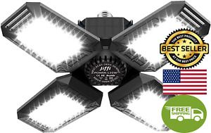 Jiffi 120W LED Garage Lighting, Deformable Garage Light, 12000LM 6500K Four-Leaf