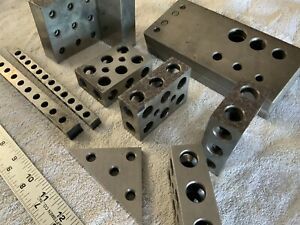 VINTAGE 1-2-3 BLOCKS L Block USED TOOLMAKER MACHINIST GRIND MILL INSPECT QUALITY