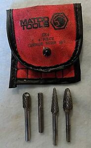 Matco ZK4 4-Piece Carbide Burr Set