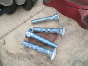 7/16&#034;-14 x 2 1/2&#034; Carriage Bolts w/Hex Nuts - Zinc Plated - Lot of 4 Pcs.
