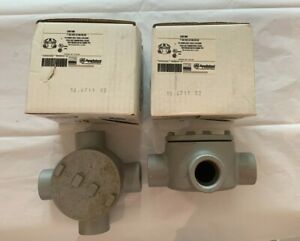 EGS Appleton GRX100 1” Malleable Iron Grey Explosion Proof Round Box w/ 4 Holes