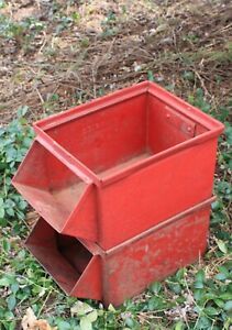 Vintage Industrial ASE Aurora Stackbin Part Storage Cabinet Hardware Stack Bins