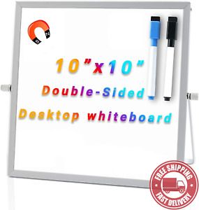 Small  Dry  Erase  Board ,  10  X  10  Inch  Desktop  Whiteboard  with  Stand  M
