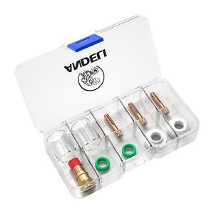 ANDELI Pyrex Glass Cup 12PCS TIG Welder Torch Accessories Kit For WP-17/18/26