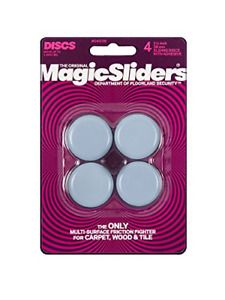 Magic Sliders 4038 Series 1-1/2&#034; Sliding Disc, Pack of 4, Gray