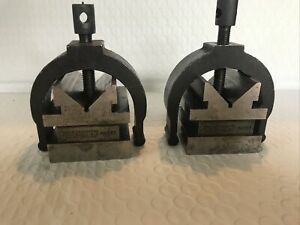 Pair STARRETT 567 V BLOCK with CLAMP MACHINIST TOOLS double V