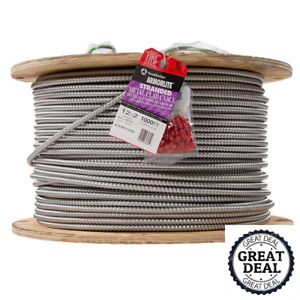 Stranded CU MC Metal Clad Armorlite Cable 12/2X1000 Ft Armored Electrical Cables