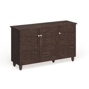 Strick &amp; Bolton Vadym Dark Brown 3-door Shoe Cabinet