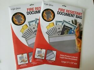 1 New Vista Crest Fire Resistant Document Bag Large 15 X 11