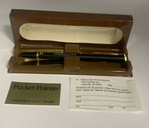 Vtg Ozburn-Janesville Emphasis Lighted Telescoping Presentation Pocket Pointer