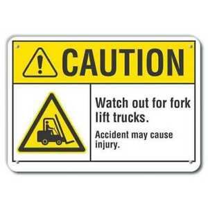 LYLE LCU3-0013-RA_14x10 Caution Sign, 10 in Height, 14 in Width, Aluminum,