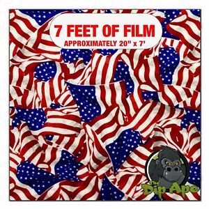 Hydrographic film Stars and Stripes hydro dipping 7&#039; x 20&#034; hydro dip US Flag