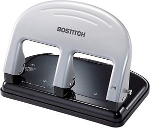 Bostitch Office PaperPro inPRESS 40 Reduced Effort 3-Hole Punch, 40 Sheets, Silv