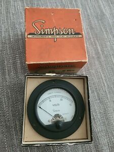 Simpson Model 25 Panel Meter 0-30 DC Volts