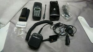Harris P7300 MAEV-T7HXX Hand Held Radio with Microphone, Batteries, Accessories