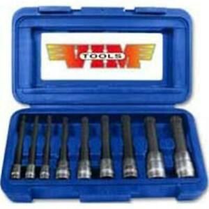 VMXZN400 9 Piece Long Triple Square 12 Point Bit Set