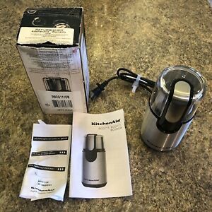 KitchenAid Stainless Steel Blade Coffee Grinder One touch Control RBCG1110B
