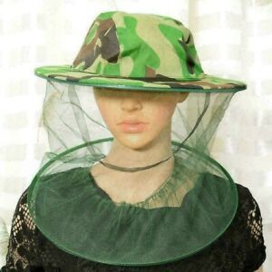 Beekeeping Net Mesh Ma-Sk Beekeeper Bee Honey Hat Head Protector Cap Camou-Flage