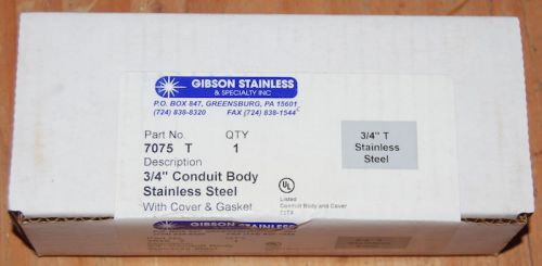 New gibson 7075t stainless steel body 3/4&#034; conduit fitting for sale