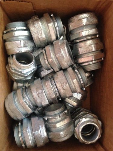 (lot of 25) o-z gedney 31-075 threadless connectors 3/4&#034; gland compression type for sale
