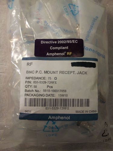 Amphenol BNC PC Mount Recept. Jack  031-5329-72RFX  (50 per bag)