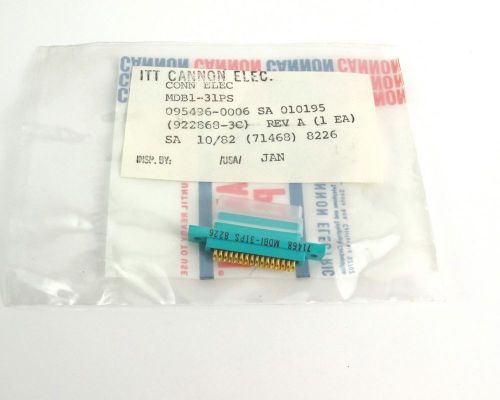 ITT/Cannon MDB1-31PS Micro Mini D-Sub Connector 31 POS Gold Solder Contacts