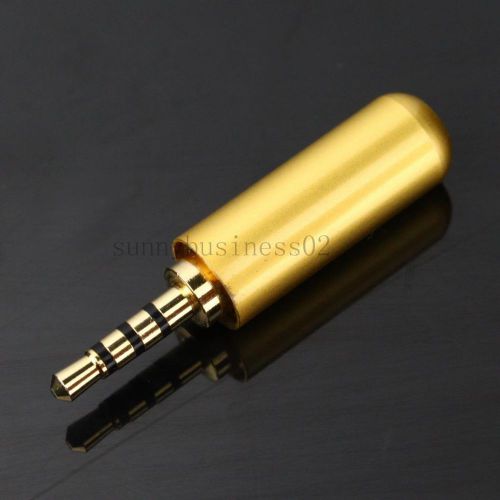 Sale 4 pole 2.5mm male repair headphone jack plug metal audio soldering golden for sale