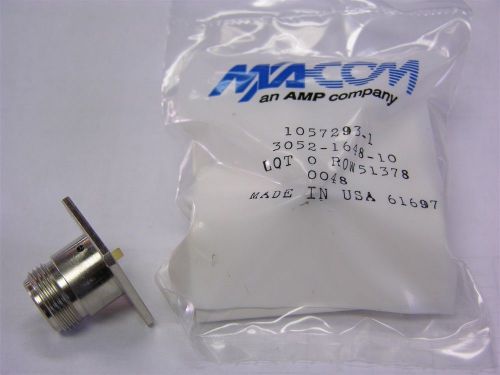 2 ma-com / amp 3052-1648-10 / 1057293-1 n flange mount jack receptacle tab term. for sale