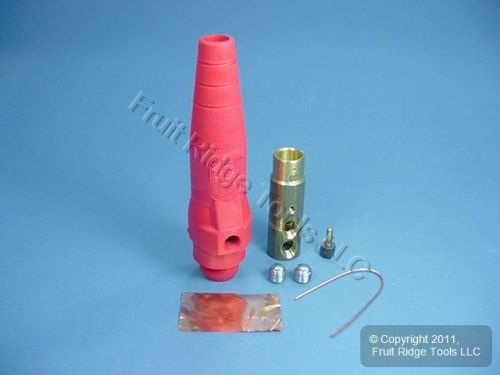 New leviton red ect 18 series female cam plug double set screw 400a 600v 18d33-r for sale