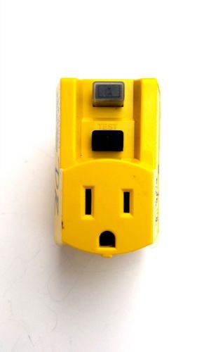 TRC 90265-6-012 Shockshield Yellow Portable GFCI Plug with Surge Protection