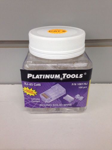 Platinum tools standard cat6 high performance - round-solid 3-prong (100 pcs) for sale