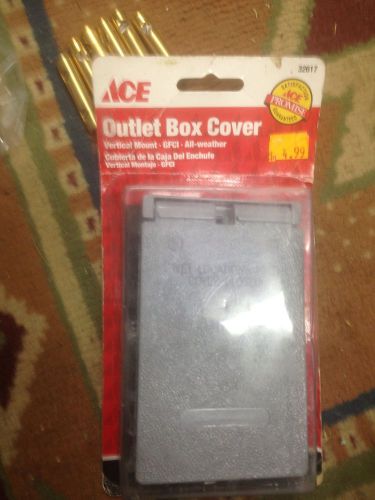 New, ACE Outlet Box Cover #32617 Vertical Mount All Weather, Gray