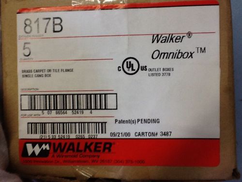 Walker Wiremold Omnibox 817B Brass Carpet/Tile Flange