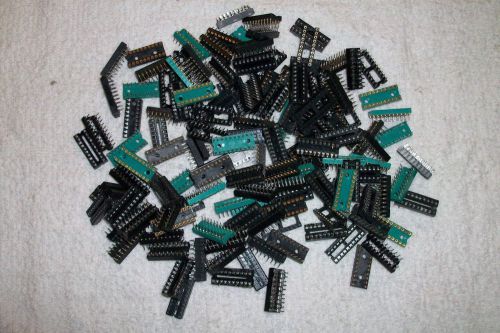 20 pin ic sockets    qty 140    about half are machine pin    many gold plated for sale
