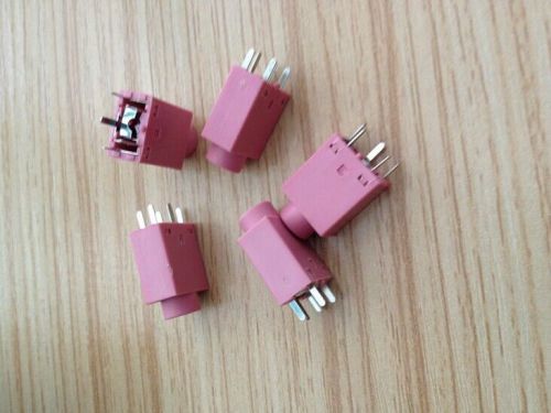 20pcs 3.5mm  female audio connector 5 pin dip stereo headphone jack pj-358 pink for sale